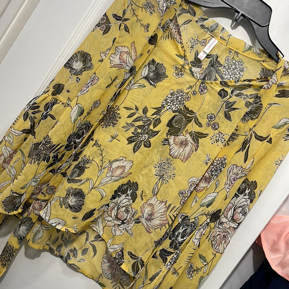 floral Yellow Blouse